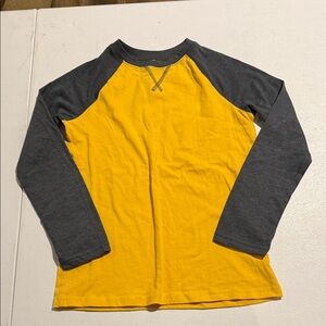 Jumping Beans Yellow and Gray Long Sleeve Tee